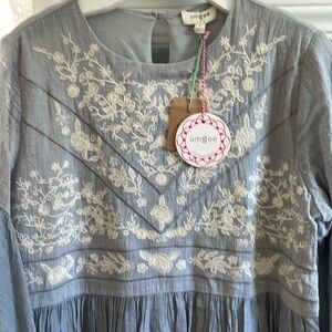 Super lightweight Umgee dress with flowy sleeve detail and embroidered bodice